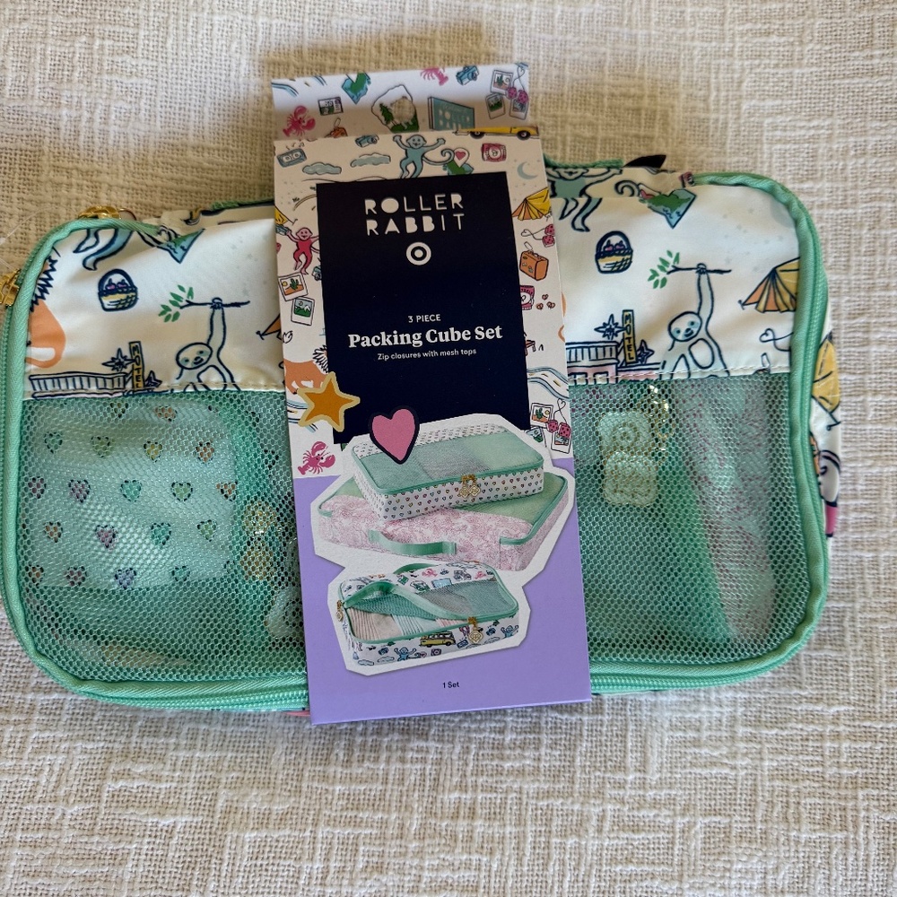Roller Rabbit Limited Edition Target Collab Bikini 3 Piece Packing Cube Set
